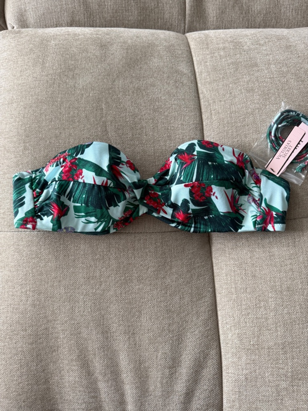 Victoria’s Secret  Floral Bandeau Bikini Top
